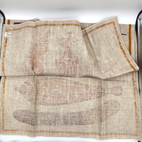 Heil Aboriginal Art Australia 100% Pure Linen Kitchen Tea Towel Flax 18x30 - Picture 16 of 16